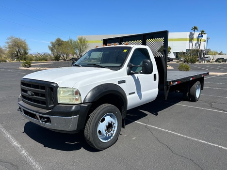 USED 2005 FORD F550 FLATBED TRUCK #3059-1
